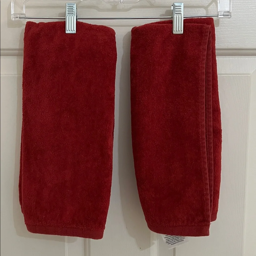 Winter Wonderland Embroidered Christmas Tree Hand Towels (set of 2)